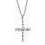 Round Cubic Zirconia Cross Pendant Necklace 1.14 TCW in Sterling Silver 16"-18"-11 at PalmBeach Jewelry