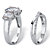 Round Cubic Zirconia 2-Piece Crossover Bridal Ring Set 4.15 TCW in Platinum over Sterling Silver-12 at PalmBeach Jewelry