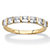 Princess-Cut Cubic Zirconia Channel-Set Ring 1.12 TCW in 14k Gold over Sterling Silver-11 at PalmBeach Jewelry