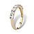 Princess-Cut Cubic Zirconia Channel-Set Ring 1.12 TCW in 14k Gold over Sterling Silver-12 at PalmBeach Jewelry