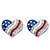 Crystal and Enamel Heart-Shaped American Flag Patriotic Holiday Earrings in Stainless Steel-11 at PalmBeach Jewelry