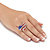 Red White and Blue Crystal American Flag Patriotic Heart-Shaped Ring in Silvertone-13 at PalmBeach Jewelry