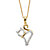 Diamond Accent Cat Charm Pendant Necklace Gold-Plated 18"-20"-11 at PalmBeach Jewelry