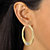 Round Crystal Square Cluster 2-Pair Hoop Earrings Set in Gold Tone and Silvertone 1.75"-13 at PalmBeach Jewelry
