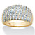 Diamond Multi-Row Dome Ring 1/2 TCW in 14k Gold over Sterling Silver-11 at PalmBeach Jewelry