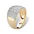 Diamond Multi-Row Dome Ring 1/2 TCW in 14k Gold over Sterling Silver-12 at PalmBeach Jewelry