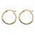 Round Diamond Accent Inside-Out Hoop Earrings 1/10 TCW Gold-Plated 7/8"-12 at PalmBeach Jewelry