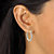 Round Diamond Accent Inside-Out Hoop Earrings 1/10 TCW Gold-Plated 7/8"-13 at PalmBeach Jewelry