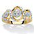 Round Diamond Crossover Journey Ring 1/10 TCW Gold-Plated-11 at PalmBeach Jewelry