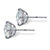 Round Cubic Zirconia Stud Earrings 3 TCW in Solid 10k White Gold With FREE Gift Box-13 at PalmBeach Jewelry