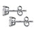 Round Cubic Zirconia Stud Earrings and Cross Pendant Necklace 2-Piece Set 2.14 TCW in Sterling Silver With FREE Gift Box 18"-20"-12 at PalmBeach Jewelry