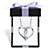 Diamond Accent Intertwined Heart Pendant Necklace in Sterling Silver With FREE Gift Box 18"-20"-11 at Direct Charge presents PalmBeach