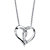 Diamond Accent Intertwined Heart Pendant Necklace in Sterling Silver With FREE Gift Box 18"-20"-12 at PalmBeach Jewelry