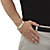Men's Square-Cut Cubic Zirconia Bar-Link Horizontal Cross Bracelet 3.60 TCW Gold-Plated 8"-14 at PalmBeach Jewelry