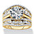 Round Cubic Zirconia 2-Piece Multi-Row Jacket Bridal Ring Set in 18k Gold over Sterling Silver (4.26 cttw)-11 at PalmBeach Jewelry