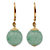 Genuine Green Jade Etched Bead Drop Earrings in Solid 10k Yellow Gold-11 at PalmBeach Jewelry
