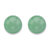 SETA JEWELRY Genuine Green Jade Ball Stud Earrings in Solid 14k Yellow Gold 7.5mm-11 at Seta Jewelry