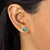 SETA JEWELRY Genuine Green Jade Ball Stud Earrings in Solid 14k Yellow Gold 7.5mm-13 at Seta Jewelry
