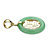Genuine Green Jade Round "Blessed" Pendant in Solid 10k Yellow Gold 3/4"-12 at PalmBeach Jewelry