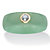 Genuine Green Jade and White Topaz .30 TCW in Solid 10k Yellow Gold Ring-11 at PalmBeach Jewelry