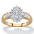 Pave Diamond Accent Two-Tone Cluster Ring 18k Gold-Plated-11 at PalmBeach Jewelry