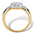 Pave Diamond Accent Two-Tone Cluster Ring 18k Gold-Plated-12 at PalmBeach Jewelry