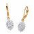 Pave Diamond Accent Cluster Drop Earrings 18k Gold-Plated-11 at PalmBeach Jewelry