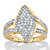 Round Diamond Split-Shank Cluster Ring 1/4 TCW in 14k Gold over Sterling Silver-11 at PalmBeach Jewelry