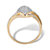 Round Diamond Split-Shank Cluster Ring 1/4 TCW in 14k Gold over Sterling Silver-12 at PalmBeach Jewelry