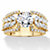 Round and Marquise Cubic Zirconia Engagement Ring 4.12 TCW in 14k Gold-Plated Sterling Silver-11 at PalmBeach Jewelry