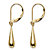 Polished Puffy Teardrop Drop Earrings in Hollow 14k Yellow Gold 1.25"-12 at PalmBeach Jewelry