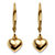 Polished Puffy Heart Drop Earrings in Hollow 14k Yellow Gold .75"-11 at PalmBeach Jewelry