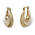 Shrimp-Style Puffy Hoop Earrings in 18k Gold over Sterling Silver 1"-12 at PalmBeach Jewelry