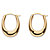 SETA JEWELRY Polished 14k Yellow Gold Nano Diamond Resin Filled Oval Puffy Hoop Earrings .75"-11 at Seta Jewelry