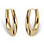 Polished 14k Yellow Gold Nano Diamond Resin Filled Oval Puffy Hoop Earrings .75"-12 at PalmBeach Jewelry