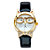 Crystal Accent Bowtie Cat Watch With White Face and Adjustable Black Strap in Gold Tone 8"-11 at Direct Charge presents PalmBeach