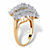 Round Diamond Cluster Ring 1/4 TCW in 18k Gold over Sterling Silver-12 at Direct Charge presents PalmBeach