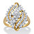 Round Diamond Cluster Bypass Ring 1/3 TCW in 18k Gold over Sterling Silver-11 at Direct Charge presents PalmBeach