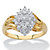 Round Diamond Cluster Ring 1/10 TCW in 18k Gold over Sterling Silver-11 at PalmBeach Jewelry