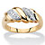 Diamond Accent Diagonal Banded S-Link Ring Gold-Plated-11 at PalmBeach Jewelry