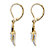 Diamond Accent Cluster Bypass Drop Earrings Gold-Plated 1.5"-12 at PalmBeach Jewelry