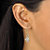 Diamond Accent Cluster Bypass Drop Earrings Gold-Plated 1.5"-13 at PalmBeach Jewelry