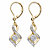 Diamond Accent Cluster Bypass Drop Earrings Gold-Plated 1.5"-15 at PalmBeach Jewelry