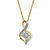 Diamond Accent Cluster Bypass Pendant Necklace Gold-Plated 18" - 20"-11 at PalmBeach Jewelry