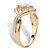Diamond Accent Cluster Bypass Ring Gold-Plated-12 at PalmBeach Jewelry