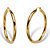 14k Yellow Gold Nano Diamond Resin Filled Hoop Earrings (1 7/8")-11 at PalmBeach Jewelry