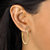 Diamond-Cut 3-Pair Set of Hoop Earrings in 18k Gold over Sterling Silver 1"-15 at Direct Charge presents PalmBeach