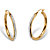 Crystal Accent 14k Gold Nano Diamond Resin Filled Hoop Earrings With FREE Gift Box 1.25"-12 at PalmBeach Jewelry