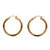 Crystal Accent 14k Gold Nano Diamond Resin Filled Hoop Earrings With FREE Gift Box 1.25"-13 at PalmBeach Jewelry