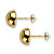 Round Ball Stud Earrings in 14k Yellow Gold With FREE Gift Box (10 mm)-13 at PalmBeach Jewelry